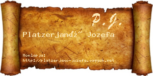 Platzerjanó Jozefa névjegykártya
